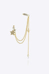 Zircon Star 925 Sterling Silver Single Earring Gold One Size Earrings - Tophatter Daily Deals