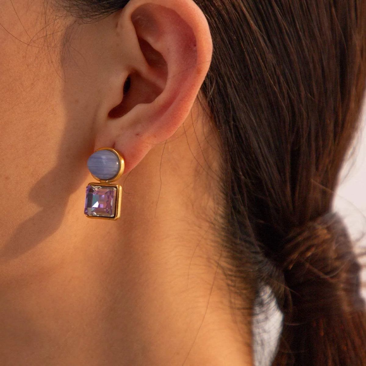 Geometric Stainless Steel Earrings Earrings - Tophatter Daily Deals