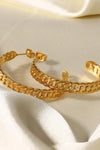 Crushing On You Chain C-Hoop Earrings Earrings - Tophatter Daily Deals
