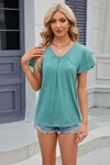 V-Neck Short Sleeve T-Shirt Women's T-Shirts - Tophatter Daily Deals