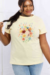 Simply Love Full Size Floral Graphic Cotton Tee Women's T-Shirts - Tophatter Daily Deals