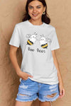 Simply Love Full Size BOO BEES Graphic Cotton T-Shirt Bleach Women's T-Shirts - Tophatter Daily Deals