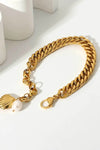 18K Gold-Plated Curb Chain Bracelet Bracelets - Tophatter Daily Deals