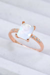 Square Moonstone Ring - Tophatter Deals