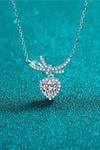 1 Carat Moissanite Heart Pendant Necklace Silver One Size Moissanite - Tophatter Daily Deals