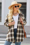 Plus Size Plaid Curved Hem Button Front Shirt Blouses - Tophatter Daily Deals