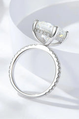 5.52 Carat Moissanite Side Stone Ring Moissanite - Tophatter Daily Deals