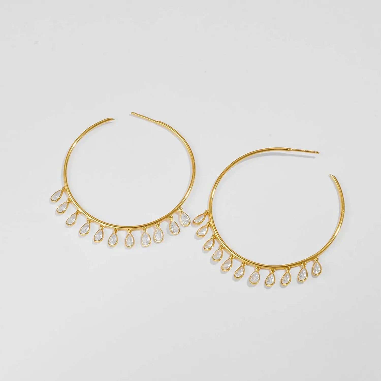 Inlaid Zircon 925 Sterling Silver Earrings Earrings - Tophatter Daily Deals