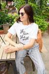 Simply Love Full Size SHE CAN SHE WILL Short Sleeve T-Shirt Women's T-Shirts - Tophatter Daily Deals