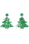 Christmas Tree Acrylic Earrings Green Style B One Size Earrings - Tophatter Daily Deals