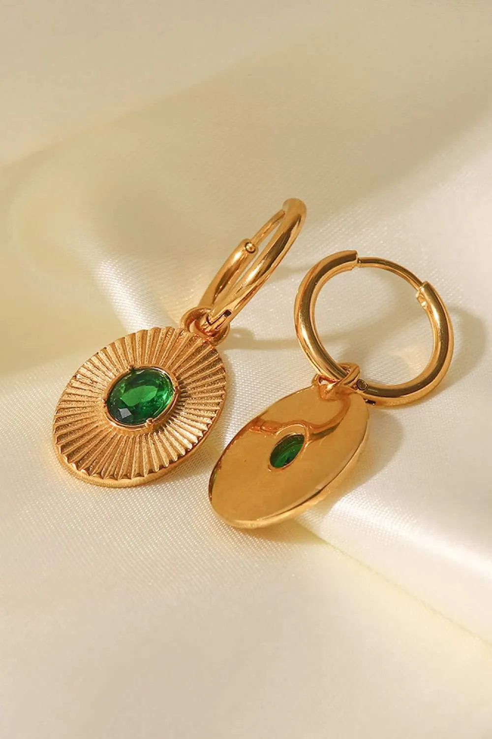 Stainless Steel Oval Dangle Earrings Earrings - Tophatter Daily Deals