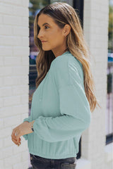 Ribbed Drop Shoulder Hoodie Blouses - Tophatter Daily Deals