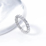 2 Piece Zircon 925 Sterling Silver Ring Rings - Tophatter Daily Deals