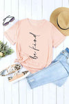 BE KIND Graphic Round Neck Short Sleeve Tee Women's T-Shirts - Tophatter Daily Deals