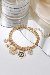 Multi-Charm Chunky Chain Bracelet Bracelets - Tophatter Daily Deals