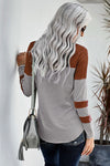 Pocketed Striped Round Neck T-Shirt Women's T-Shirts - Tophatter Daily Deals