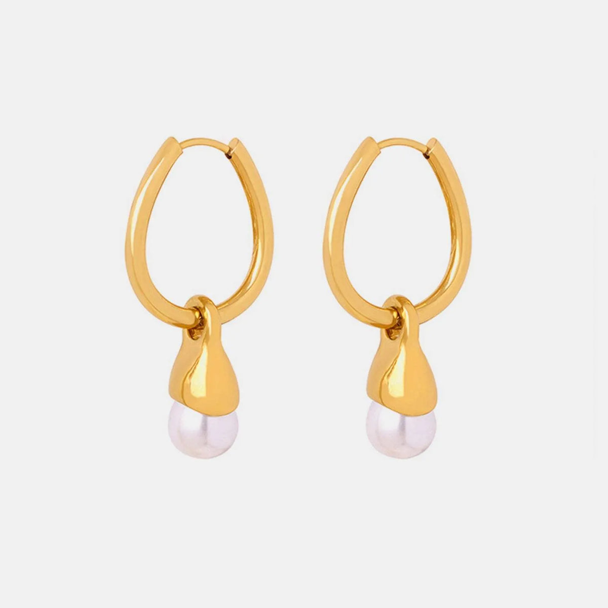 Titanium Steel Huggie Earrings Earrings - Tophatter Daily Deals