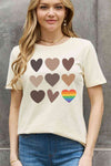 Simply Love Simply Love Full Size Heart Graphic Cotton Tee Women's T-Shirts - Tophatter Daily Deals