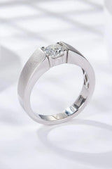 925 Sterling Silver I Carat Moissanite Ring Moissanite - Tophatter Daily Deals