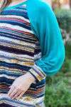 Celeste Design Full Size Striped Long Sleeve Top Blouses - Tophatter Daily Deals