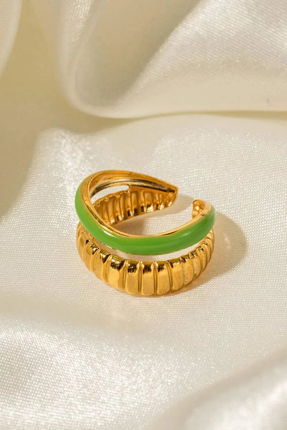 Contrast Stainless Steel Open Ring Rings - Tophatter Daily Deals