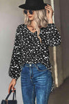 Animal Print V-Neck High-Low Blouse Black Blouses - Tophatter Daily Deals