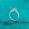 1 Carat Moissanite 925 Sterling Silver Ring Moissanite - Tophatter Daily Deals