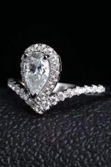 2 Carat Moissanite Teardrop Ring Moissanite - Tophatter Daily Deals