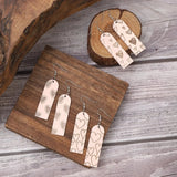 Heart Pattern Wooden Dangle Earrings Earrings - Tophatter Daily Deals