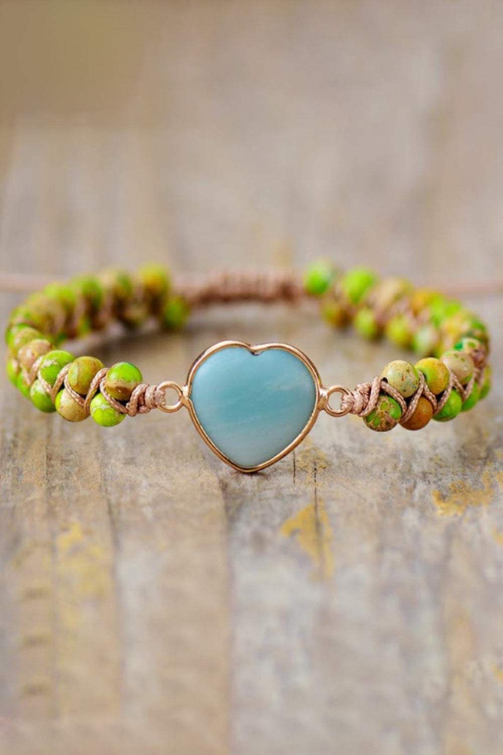 Handmade Heart Shape Natural Stone Bracelet Bracelets - Tophatter Daily Deals