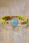 Handmade Heart Shape Natural Stone Bracelet Bracelets - Tophatter Daily Deals