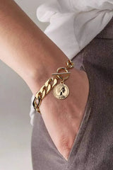 Chunky Chain Toggle Clasp Bracelet Bracelets - Tophatter Daily Deals