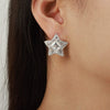 Titanium Steel Star Stud Earrings Silver One Size Earrings - Tophatter Daily Deals