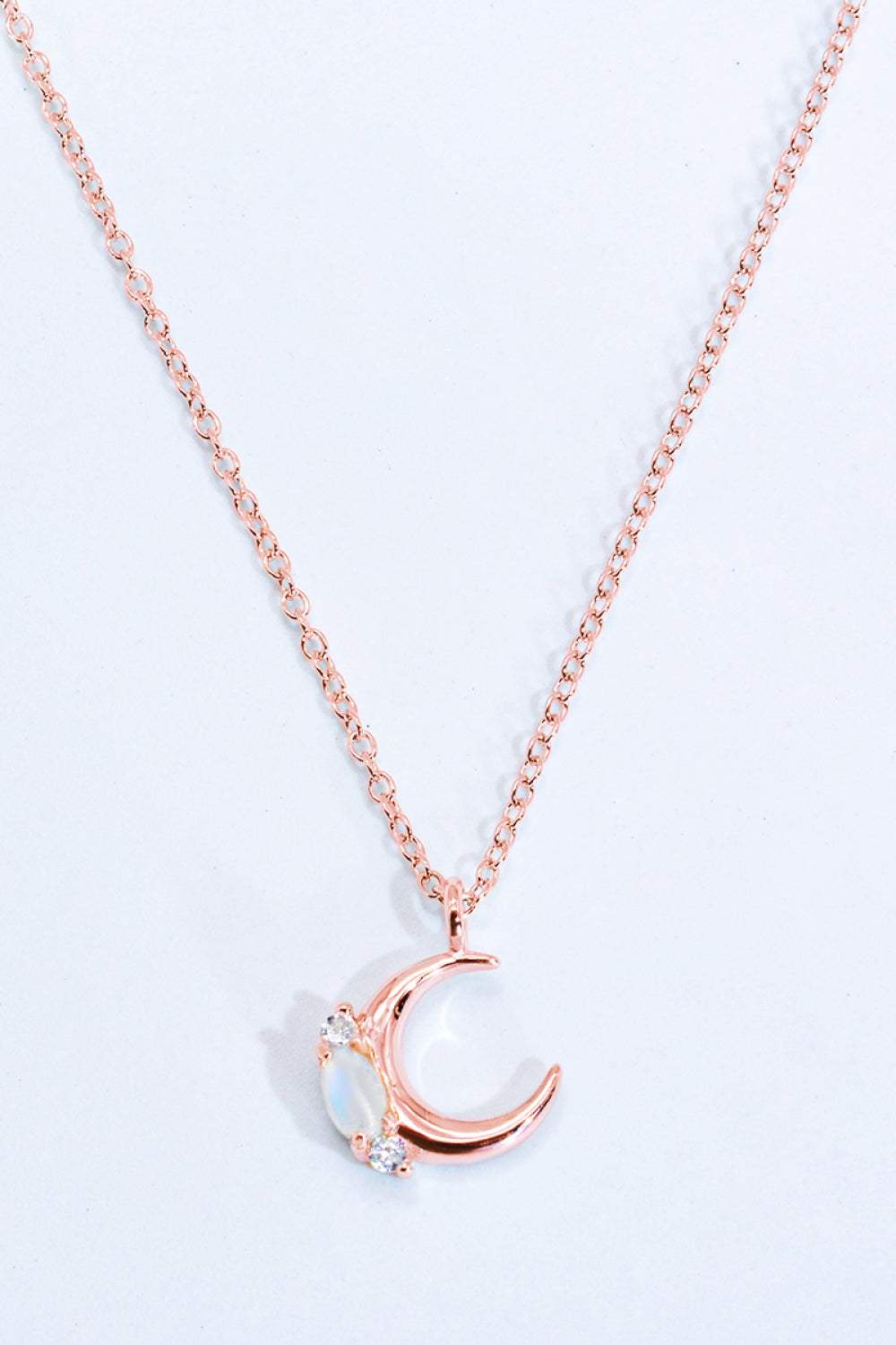 Natural Moonstone Moon Pendant Necklace Moonstone Rose Gold One Size Moonstone - Tophatter Daily Deals