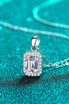 Square Moissanite Pendant Chain Necklace Moissanite - Tophatter Daily Deals