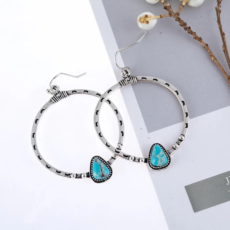 Artificial Turquoise Drop Earrings Earrings - Tophatter Daily Deals