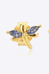 Tanzanite Dragonfly-Shaped Earrings Earrings - Tophatter Daily Deals