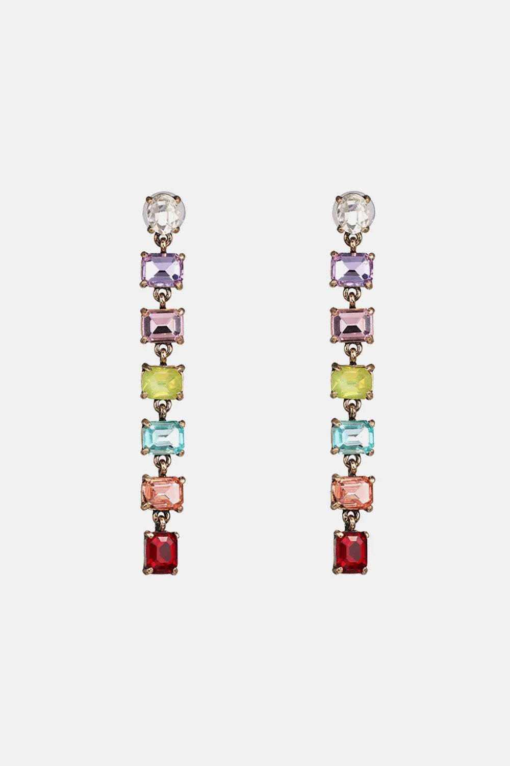 Geometrical Shape Resin Dangle Earrings Multicolor One Size Earrings - Tophatter Daily Deals