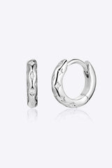 925 Sterling Silver Huggie Earrings Silver One Size Earrings - Tophatter Daily Deals