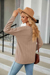 Decorative Button V-Neck Long Sleeve T-Shirt Women's T-Shirts - Tophatter Daily Deals