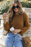 Round Neck Long Sleeve T-Shirt Women's T-Shirts - Tophatter Daily Deals