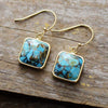 Square Copper Drop Earrings Earrings - Tophatter Daily Deals