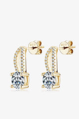 1 Carat Moissanite 925 Sterling Silver Earrings Moissanite - Tophatter Daily Deals
