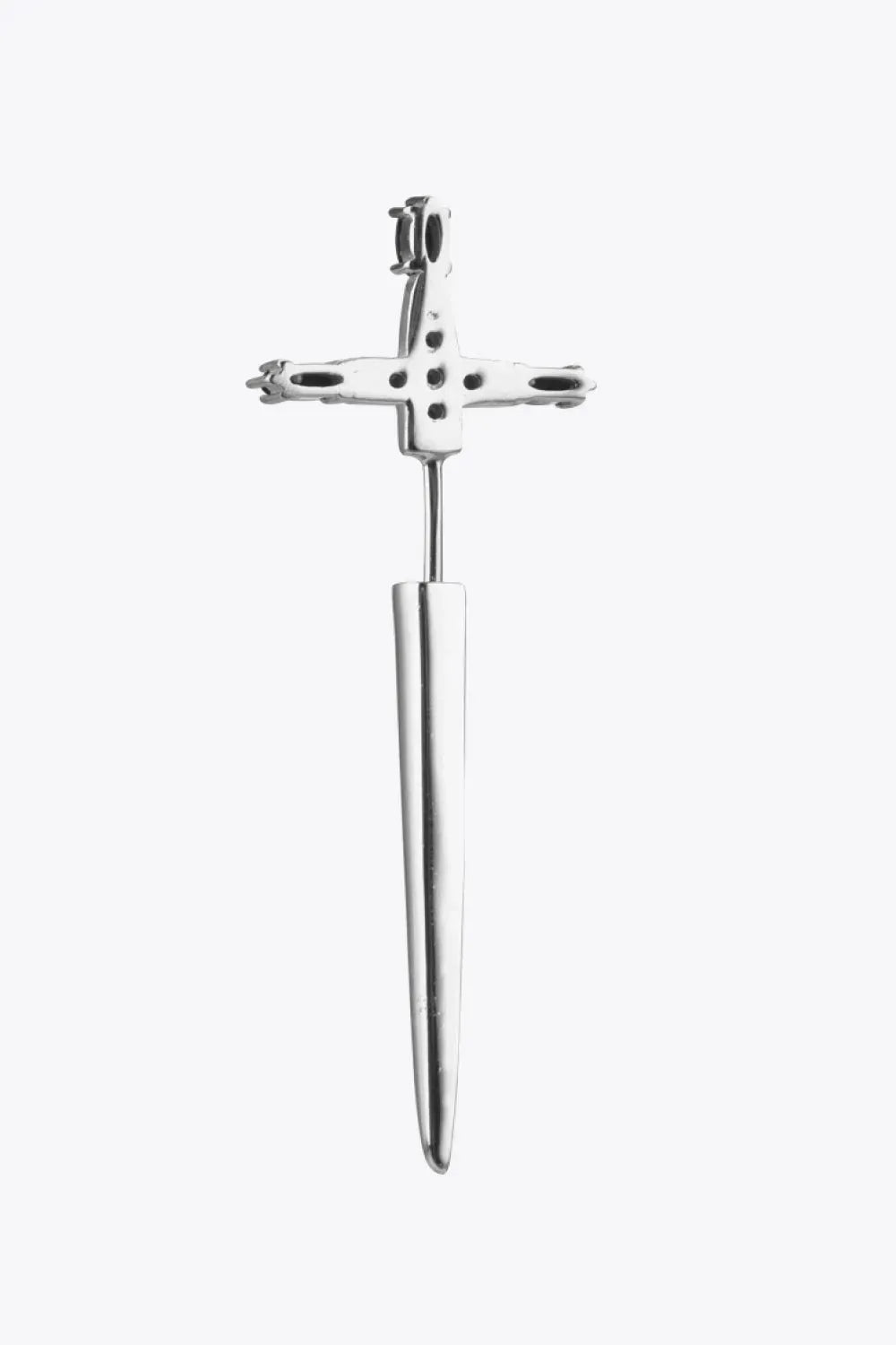 Zircon 925 Sterling Silver Sword Single Ear Jacket Earring Earrings - Tophatter Daily Deals