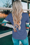 Geometric Round Neck Long Sleeve T-Shirt Women's T-Shirts - Tophatter Daily Deals