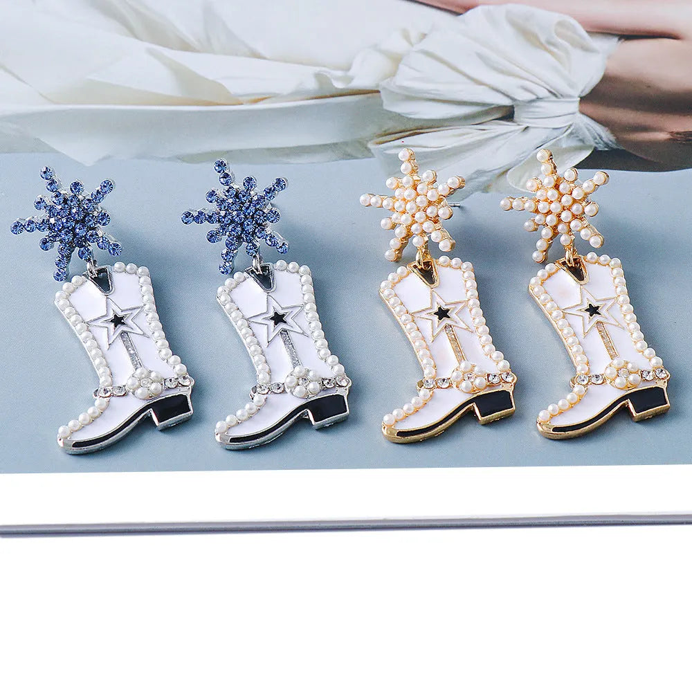 Boot Alloy Dangle Earrings Earrings - Tophatter Daily Deals