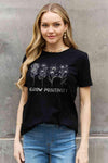 Simply Love GROW POSITIVITY Graphic Cotton Tee Women's T-Shirts - Tophatter Daily Deals