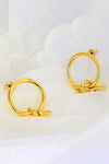 18K Gold-Plated Tied Hoop Earrings Earrings - Tophatter Daily Deals