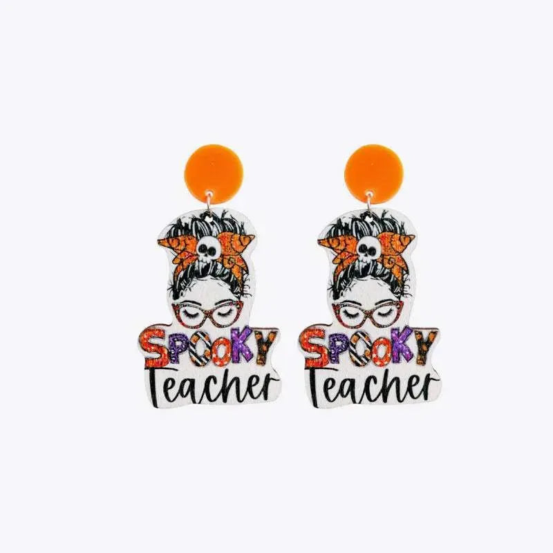 Halloween Drop Earrings Style E One Size Earrings - Tophatter Daily Deals