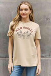 Simply Love WILD HORSES Graphic Cotton T-Shirt - Tophatter Daily Deals